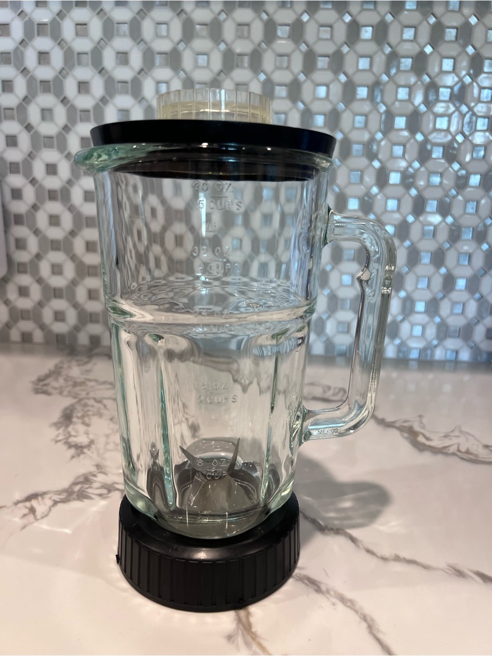 Waring 40oz Glass Blender Jar & Lid Only Assembly Replacement Genuine Waring